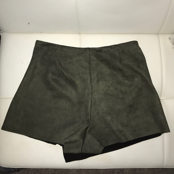 HYFVE Olive Green Suede Envelope Skort - Picture 5 of 8